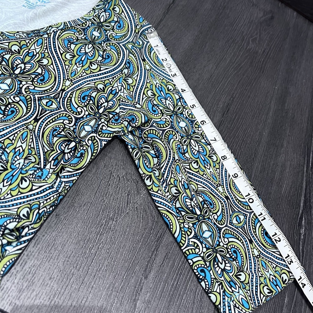 Prana Nadia Veeda‎ Sun Dress Green 3/4 Sleeve Faux Wrap Empire Waist Stretch S - Picture 7 of 10